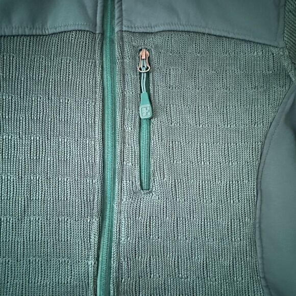 Swiss Tech ~ Teal Rain Knit Jacket ~Fleece lined ~ size M 8-10 - Picture 3 of 12